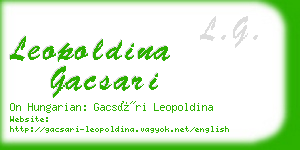 leopoldina gacsari business card